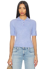 Solid Cropped Short Sleeve Polo - thumbnail 4