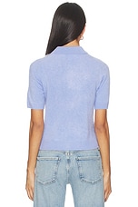 Solid Cropped Short Sleeve Polo - thumbnail 6