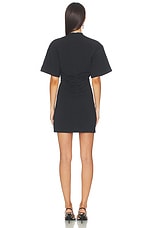 Gathered T-shirt Dress With Continuous Loop Zipper - thumbnail 6