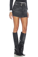 Denim Mini Skort With Crystal Beltloops - thumbnail 5