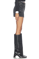 Denim Mini Skort With Crystal Beltloops - thumbnail 6