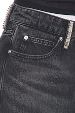 Denim Mini Skort With Crystal Beltloops - thumbnail 9
