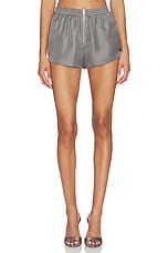 High Rise Mini Track Short With Zip Front Detail - thumbnail 4