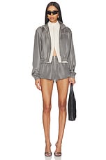 High Rise Mini Track Short With Zip Front Detail - thumbnail 8