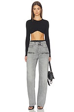 Silk Prestyle Float Jeans With Horizontal Zips - thumbnail 8