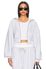 Cropped Zip Up Hoodie