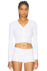Hotfix Long Sleeve Waffle Cardigan
