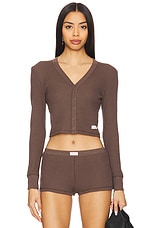 Long Sleeve Waffle Cardigan
