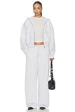 Mid Rise Sweatpant With Rhinestone Drawcord - thumbnail 8