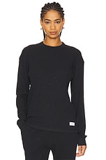 Hotfix Waffle Crewneck Long Sleeve Tee