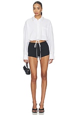 Wrap Shirt With Crystal Stud Collar - thumbnail 7