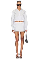 Cropped Shirt With Bungee Hem - thumbnail 7