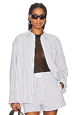 Product image of Alexander Wang Boyfriend Shirt With Apple Patch. Click to view full details
