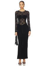 Helenie Velour Lace Maxi Dress - thumbnail 4