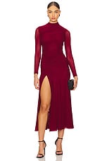 Liyana Ruched Mesh Dress - thumbnail 4