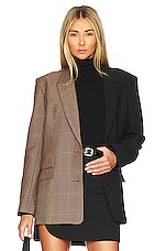 Product image of Bardot Spliced Check Blazer. Click to view full details