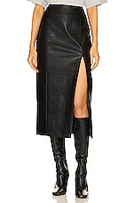 Dante Faux Leather Midi Skirt