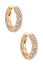 Product image of BaubleBar Carina Huggie Hoops. Click to view full details