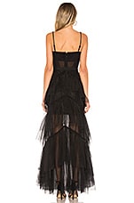 Bcbgmaxazria Corset Tulle Gown In Black Revolve