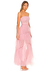 BCBGMAXAZRIA Corset Tulle Gown in Pink Rose | REVOLVE