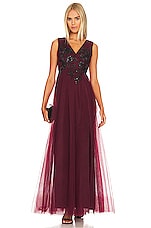 Robe De Soirée Longue BCBG MAX AZRIA – Modèle Ink Mariola – Sans Bretelles – Taille LP – NEUF Avec étiquettes