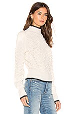 BCBGMAXAZRIA Turtleneck Pullover Sweater in Gardenia Combo | REVOLVE