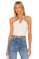 Product image of BCBGMAXAZRIA One Shoulder Rib Top. Click to view full details
