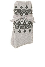 Barefoot Dreams CozyChic Lite Baby Fair Isle Beanie and Sock Set main image 0
