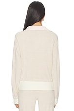 Cozy Chic Ultra Lite Color Block Heart Collared Pullover - thumbnail 6