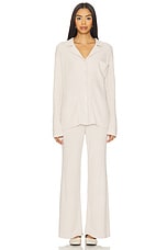 CozyChic Ultra Lite Lurex Rib Button Front Shirt - thumbnail 6
