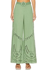 Flared Pants With Buckle Belt