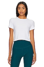 Product image of Beyond Yoga Featherweight Peekaboo Cropped Tee. Click to view full details