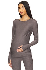 Featherweight Count On Me Maternity Crew Pullover Top