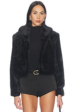 Cropped Faux Fur Coat - thumbnail 9
