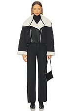 Cropped Faux Leather Jacket - thumbnail 7