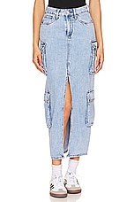 Denim Cargo Skirt