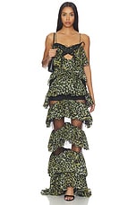 Print Dress in Green - thumbnail 4