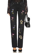Embroidered Denim Straight Leg - thumbnail 4