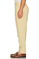 Bound Smart Pleat Linen Trousers in Maize Yellow | REVOLVE