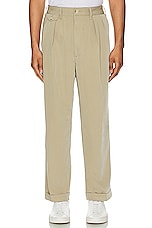 2 Pleats Trousers Pe Twill