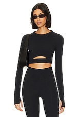 BEACH RIOT Francine Top in Black Waffle