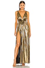 Bronx and Banco Goddess Gown in Gold | REVOLVE