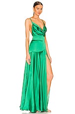 Bronx and Banco Leo Gown in Emerald | REVOLVE