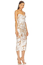 Bronx and Banco Jasmine Midi Dress in White & Floral | REVOLVE