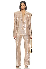 Bronx and Banco Capri Nude Sequin Blazer in Nude | REVOLVE