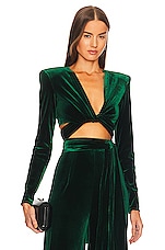 Product image of Bronx and Banco Cleopatra Velvet Wrap Top. Click to view full details