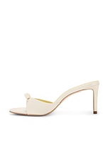 BLACK SUEDE STUDIO Albie 65 Bow Mule in French Vanilla Satin | REVOLVE