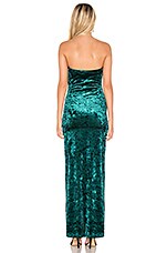 Strapless Crush Leopard Velvet Gown