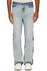 Product image of C2H4 Panelled Cropped Straight Jean. Click to view full details