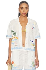 Oasis Crochet Beach Shirt - thumbnail 4